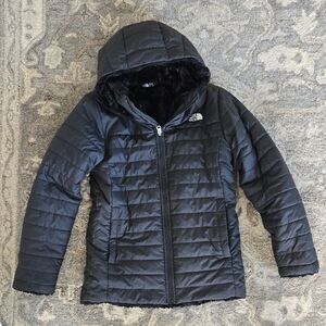 The North Face Black Quilted Hooded Coat